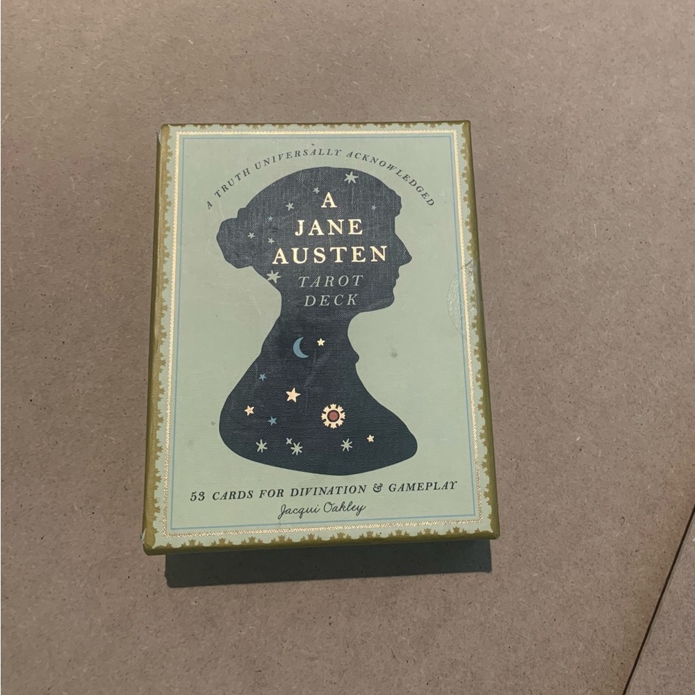 A Jane Austen Tarot Deck — Green & Navy Illustrated Card Set